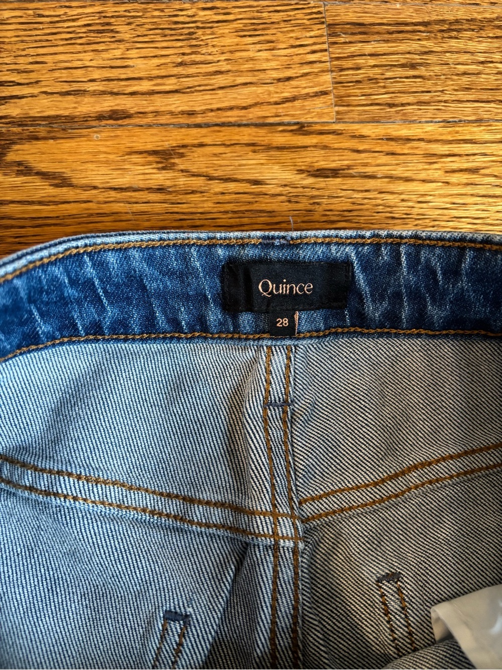 Quince Bella Stretch Relaxed Straight  Jeans size 28 - Picture 4 of 6